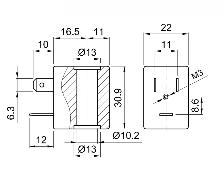 Bobina Per Elettrovalvola Idraulica - &Oslash; Interno 19-20mm, Altezza 52mm - 220V AC / 24V DC / 12V DC