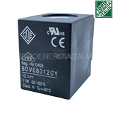 idroenergiaitalia bobina solenoidi ricambio bobine elettrovalvole ode RBDV08012CY BDV08012CY 11W ED100% 12V corrente continua cc dc ul vde - Idroenergiaitalia Elettrovalvole ode acl camozzi