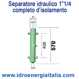 separatore compensatore idraulico 4 attacchi 1"1/4 e isolamento per caldaia a gas a pavimento impianti di riscaldamento con radiatori di ghisa alluminio termoarredo ventilconvettori aerotermi - idroenergiaitalia elettrovalvole solenoid valve ode camozzi smc