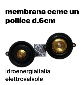 membrana elettrovalvola ceme, ceme 0005NN75, membrana serie 8687, membrana 1 pollice, membrana diametro 6cm,