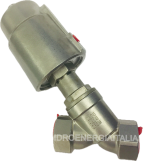 valvola pneumatica a pistone 1 pollice, valvola comando pneumatico 1 pollice, acciaio inox 316,