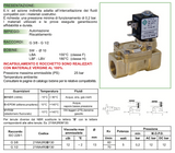 Elettrovalvola acqua 1/2 24vcc, nbr, buna, n.c., ode 21WA4R0B130 24vcc, LBA 5W 24vdc ED100, 24vcc,