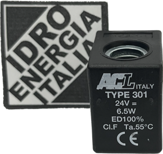 BOBINA ACL301 22MM Ø10 Tipo 3, 6.5W 24VDC, ADATTABILE METALWORK W0911100002, PRODUZIONE ACL, ACL301,