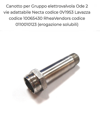 tubo guida 10mm per gruppo elettrovalvola ode 2 vie, adattabile necta 0V1953 lavazza 10065430 rheavendors 0110010123