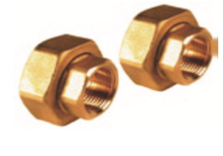 Coppia bocchettoni in ottone FF per circolatore, 1"1/2 F x 3/4" F,