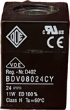 Bobina elettrovalvola ODE BDV 24V DC 11W CLASSE H D=13MM ADATTA A BDA O BDF