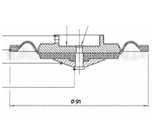 membrana per valvola ode, 1"1/2, membrana diametro 91mm, membrana un pollice e mezzo, ode, o.d.e., r450466/b,