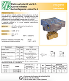 ODE 21WA4KIV130 BDV08012CY 1/2, 12VDC, Elettrovalvole antideflagranti, ATEX, n.c.