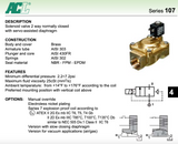 E107DB12///300, ACL 12VDC, normalmente chiusa ACL, nbr ACL, mezzo pollice ACL, acl 12volt,
