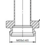 CANOTTO ELETTROVALVOLA ODE 3vie, TUBO GUIDA 3 VIE, KIT MANUTENZIONE 3 VIE, KT130H0V30-AC, ODE, R451314, attacco M20x1-6G,