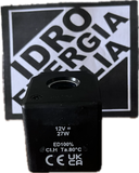 bobina compatibile elettrovalvola braglia, diserbo Braglia, 27W 12v dc, solenoide Braglia 27W 12v dc, adattabile braglia, compatibile braglia,
