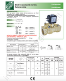Elettrovalvola 220v 1"1/4 n.c., acqua a caduta dal serbatoio, pressione da 0 bar a 16 bar, 21HF7K0V350,
