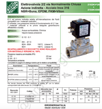 21X4KV250, acciaio inox 316, elettrovalvola 1 pollice normalmente chiusa, 12vcc, 24vac, 24vcc, 110vac, 220vac, 48vac, 110vdc,
