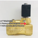 Elettrovalvola acqua 3/8 normalmente aperta, ode 21WA3Z0B130, 12v, 24v, 48v, 110v, 220v,