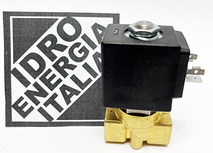 Elettrovalvola Solenoide 2 Vie G1/2 - 12V/24V/110V/220V | In Ottone | Per Aria, Acqua, Olio | Normalmente Chiusa