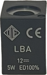 bobina elettrovalvola ode LBA05012CS 12V DC 5w RLBA05012CS CE LBA 5W 12VDC ED100