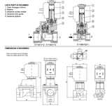 E119DV12, ACL, 50BAR, elettrovalvola 50bar senza bobina, fpm, pistone,