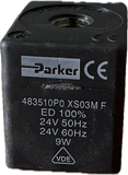 Bobina elettrovalvola Parker, 483510P0 XS03M F, 9W 24v ac 50hz