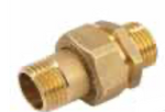 bocchettone maschio maschio ottone 3/4, raccordo 3 pezzi 3/4, idraulica, impianti, maschio,
