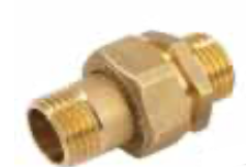 bocchettone maschio maschio ottone 3/4, raccordo 3 pezzi 3/4, idraulica, impianti, maschio,