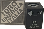 idroenergiiitalia bobina solenoide magnete elettromagnete per elettrovalvola ode 8w 24v dc corrente continua ricambi elettrovalvole idroenergiaitalia ode ceme parker camozzi pneumax