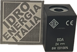 idroenergiiitalia bobina solenoide magnete elettromagnete per elettrovalvola ode 8w 24v dc corrente continua ricambi elettrovalvole idroenergiaitalia ode ceme parker camozzi pneumax