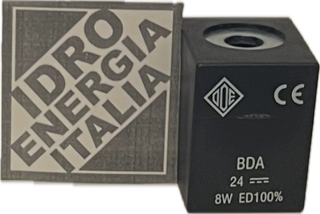 idroenergiiitalia bobina solenoide magnete elettromagnete per elettrovalvola ode 8w 24v dc corrente continua ricambi elettrovalvole idroenergiaitalia ode ceme parker camozzi pneumax