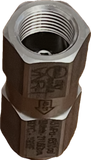 valvole non ritorno inox, valvola di ritegno inox, alta pressione 450 bar, acciaio inox 1/2, fluido 90 gradi,