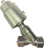 valvola pneumatica a pistone 3/4, valvola comando pneumatico 3/4, acciaio inox 316, sede inclinata,