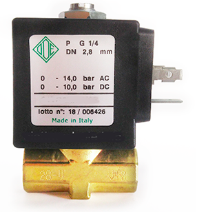 elettrovalvola 220v 1/4 ode n.c. acqua calda vapore 140 gradi