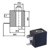 bobina elettrovalvola ode LBA05012CS 12V DC 5w RLBA05012CS CE LBA 5W 12VDC ED100