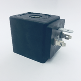 Bobina 483510P0 elettrovalvola Parker tipo 9W 24v ac 50hz foro diametro 15mm, dimensioni circa 38 mm altezza x 32 mm larghezza x 44 mm lunghezza - idroenergiaitalia elettrovalvole ode camozzi smc